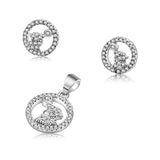 Juego Circonia Circulo con Mariposa