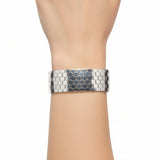 Brazalete de Piel de Vibora de Plata 16 cm
