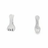 Aretes De Cuchara Y Tenedor De Plata