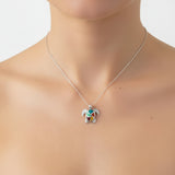 Dije de Plata con Opalo de Tortuga Azul