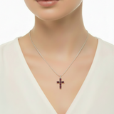 Cruz de Piedras Preciosas Granate