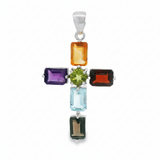 Cruz de Piedras Preciosas Granate