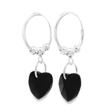 Arracada de Corazon Negro