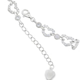 Pulsera Hilera de Corazon con Circonias
