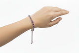 Pulsera Ajustable De Piedra Natural Amatista