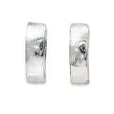 Arete Ovalado de Plata Lisa