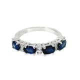 Anillo Piedra Natural con Circonias Rubi / 7