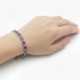 Pulsera de Amatista Ovalo y Rectángulo Amatista