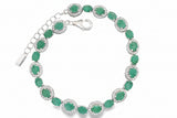 Pulsera de Piedra Natural Ovalo con Circonias
