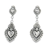 Arete De Plata En Forma De Corazón