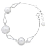 Juego De Plata Con Perla Y Circonia