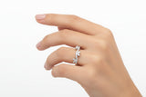 Anillo de Circonia con Tres Corazones 6