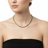 Collar Tipo Tenis Con Circonias Brillantes Blancos