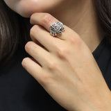 Anillo Elefante con Grecas de Plata