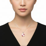 Dije para Pulsera y Collar de Trebol Rosa