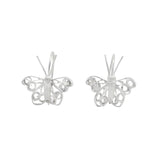 Arete Dulce Mariposa De Plata