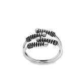 Anillo Resorte Pavonado de Plata 6