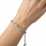 Pulsera De Piedra Natural Turmalina Con Circonia