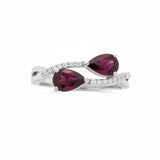 Anillo Gota De Jade Rubí Piedras Preciosas