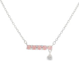 Collar Circonia Con Corazón Colgante