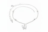 Tobillera con Mariposa de Plata