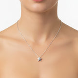 Collar Eslabón de Cubo con Dije Estrella