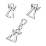 Juego Ángel De Plata Circonia / Azul