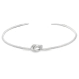 Brazalete Abierto De Nudo Plata Lisa