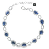 Pulsera de Piedra Natural Ovalo Con Circonia