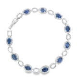 Pulsera de Piedra Natural Ovalo Con Circonia