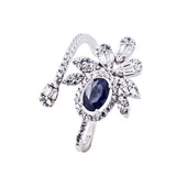 Anillo De Plata Con Piedra Natural Y Circonia