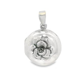 Relicario Circular Con Rosa 2 cm