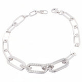 Pulsera De Eslabón Con Circonias