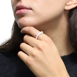Anillo Cuadrados de Plata con Circonia