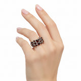Anillo Piedra Granate Natural 8