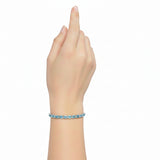 Pulsera Hibisco de Topacio Azul