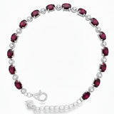 Pulsera Con Piedras Preciosas Rubí