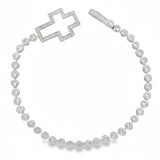 Pulsera Circonia Con Cruz Brillante