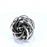 Anillo Rosa De Plata Ajustable