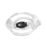 Anillo Ojo de Plata 6 / Negro