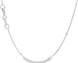 Cadena De Plata Eslabón Con Bolitas 50 CM