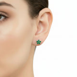 Arete Mini Flor Esmeralda