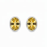 Arete Citrina Ovalado