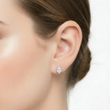 Arete Topaz Blanco Ovalado