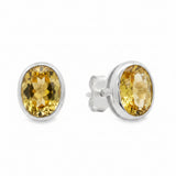 Arete Citrina Ovalado