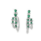 Aretes Laurel con Circonia Verde