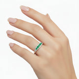 Anillo Camelia de Esmeralda
