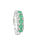 Anillo Camelia de Esmeralda