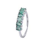 Anillo De Plata Con Piedras Preciosas