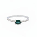 Anillo Brillante Con Circonias Y Piedra London Blue Topaz London Blue Topaz / 7